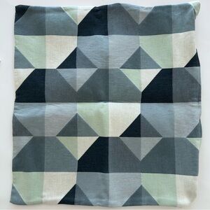 IKEA pillow case cover Geometric Blue Green 100% cotton 20 x 20 inch